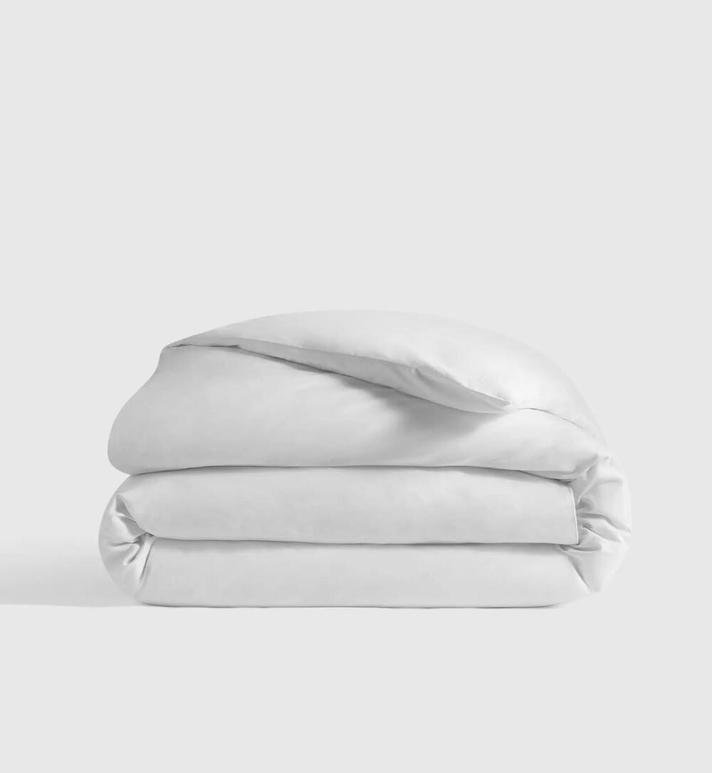 NWOT Quince Organic Crisp Percale Cotton King /California King Duvet Cover White